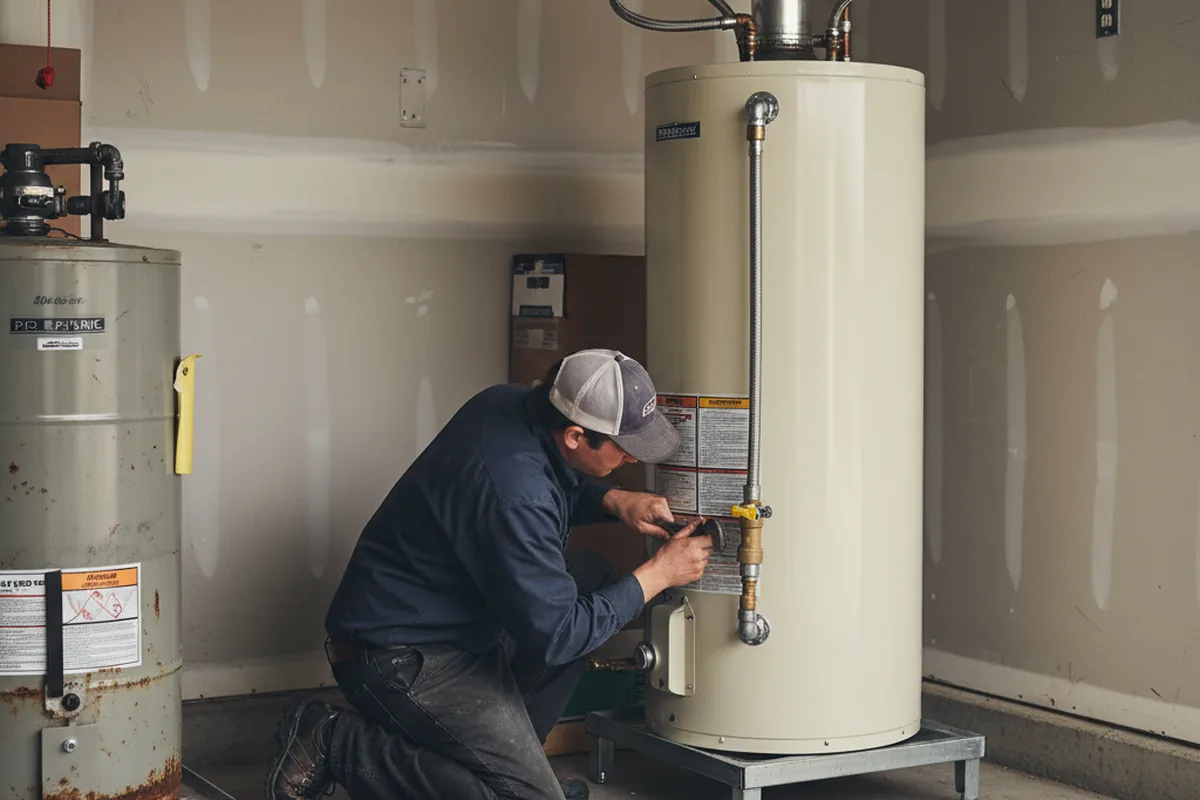 Water heater and shutoff valve replacement in Nalcrest